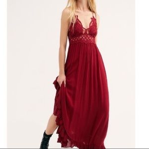 Free People Adella Max Dress Berry Size Large